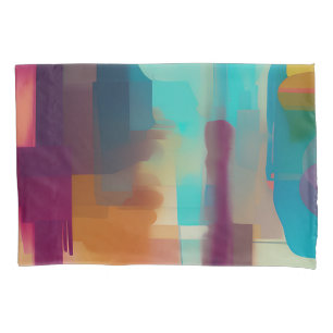 Colourful retro tone blend  pillowcase
