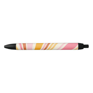 Colourful retro vibes black ink pen