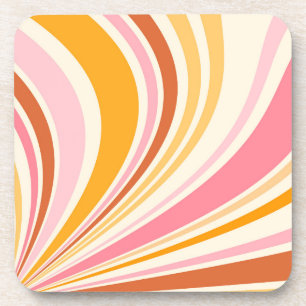 Colourful retro vibes coaster