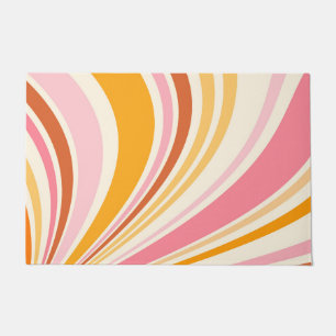 Colourful retro vibes doormat