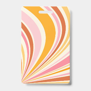 Colourful retro vibes ID badge