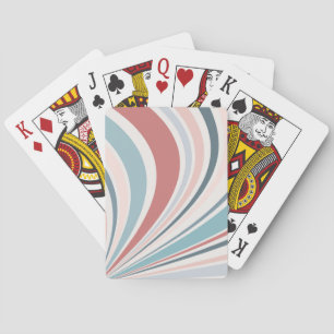 Colourful retro vibes in pink, blue and grey playing cards