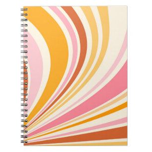 Colourful retro vibes notebook