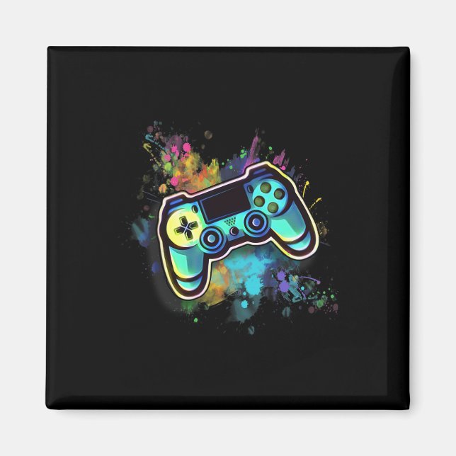 Colourful Retro Video Game Controller For Men1  Magnet (Front)
