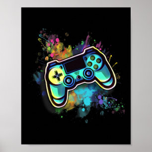 Colourful Retro Video Game Controller For Men1 Poster