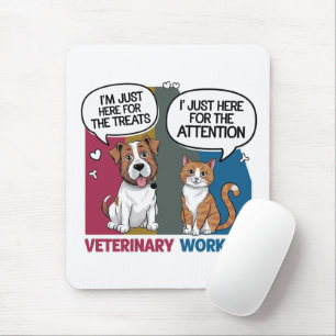Colourful Retro Vintage Veterinary gift Mouse Pad