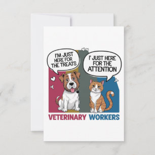 Colourful Retro Vintage Veterinary gift Thank You Card