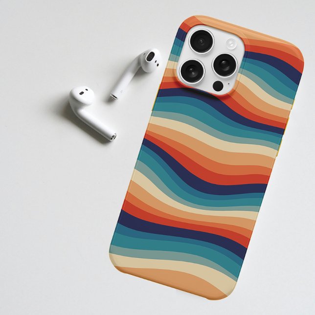 Colourful Retro Waves Vintage Case-Mate iPhone Case (Creator Uploaded)