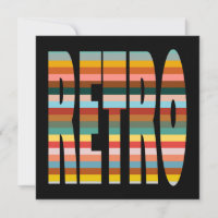 Colourful Retro Word Stripes