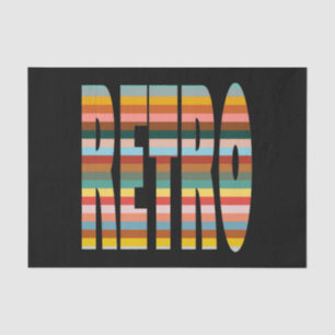 Colourful Retro Word Stripes  Tissue Paper