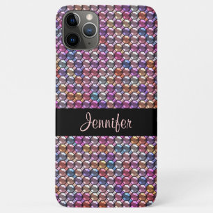 Colourful Rhinestone with custom name Case-Mate iPhone Case