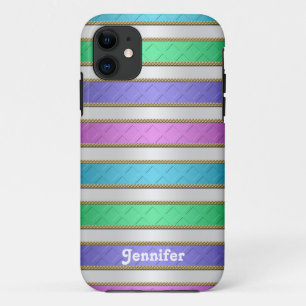 Colourful Ribbons Stripes Personalised Art Case-Mate iPhone Case