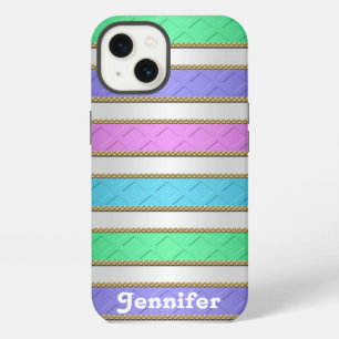 Colourful Ribbons Stripes Personalised Art iPhone 13 Case