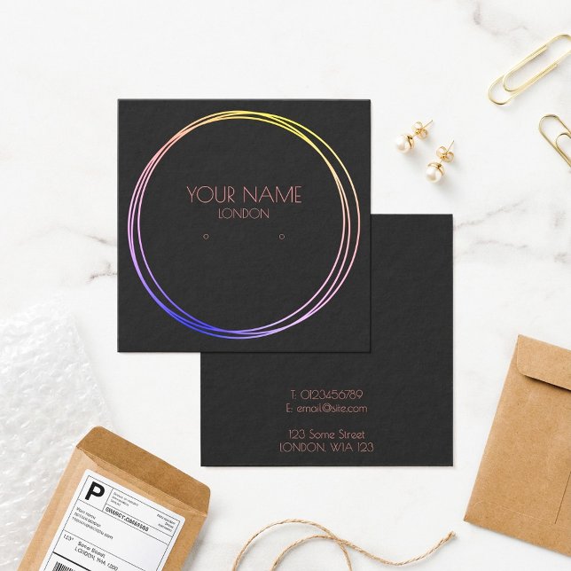 Colourful rings earring holder (Colourful rings earring holder.)