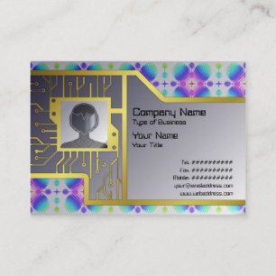 Colourful Ripples Small Transparent Business Card