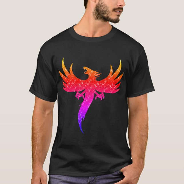 Colourful Rising Phoenix T-Shirt (Front)