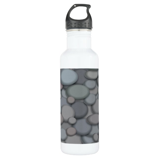 Colourful River Rock Pebbles Art 710 Ml Water Bottle (Front)