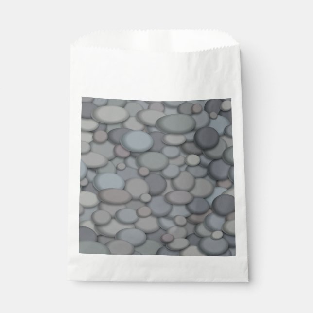 Colourful River Rock Pebbles Art Favour Bags (Front)