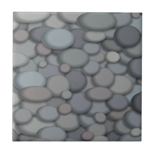 Colourful River Rock Pebbles Art Tile