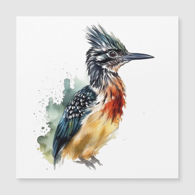 Colourful Roadrunner in water colour (Front)