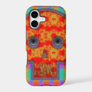 Colourful Robot Skull Painting