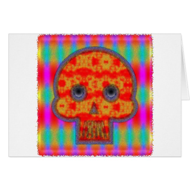 Colourful Robot Skull Painting (Front Horizontal)