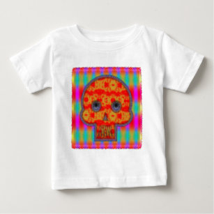 Colourful Robot Skull Painting Baby T-Shirt