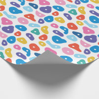 Colourful Rock Climbing Foot Holds Wrapping Paper
