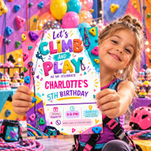 Colourful Rock Climbing Play Kids Birthday Party