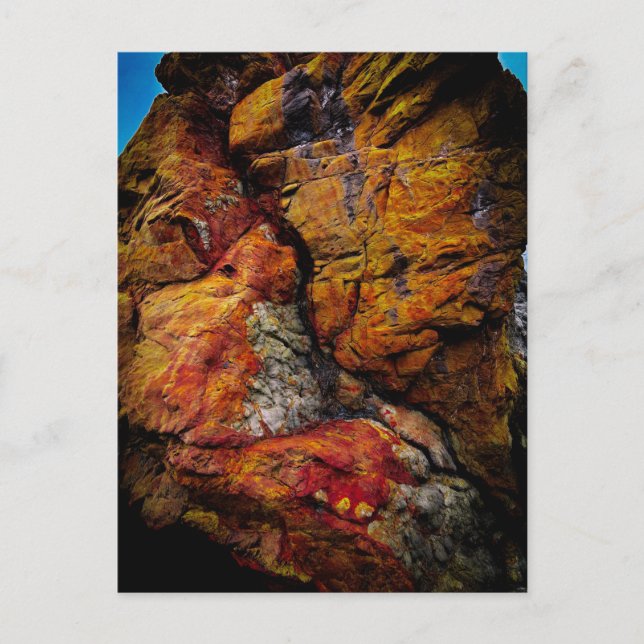 Colourful Rock Formation Natural Mineral Texture Postcard (Front)