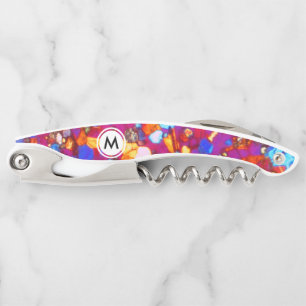 Colourful Rock Thin Section with Monogram Corkscrew
