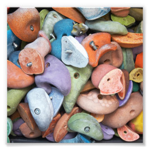 Colourful Rock Wall Attachments Photo Print