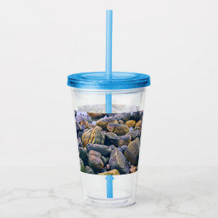 Colourful rocks acrylic tumbler