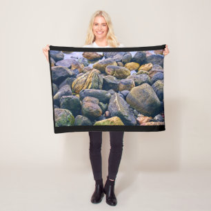 Colourful rocks    fleece blanket