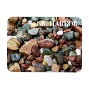 Colourful Rocks, Gig Harbour, Puget Sound Washingt Magnet