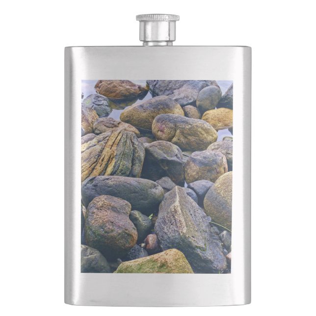 Colourful rocks    hip flask (Front)