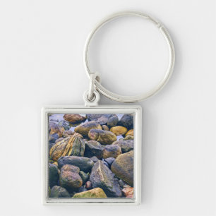 Colourful rocks key ring