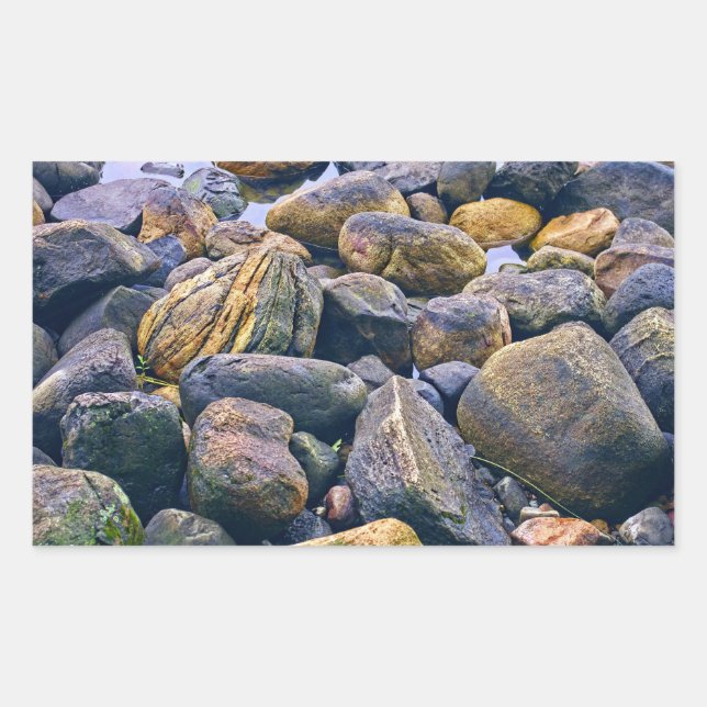 Colourful rocks    rectangular sticker (Front)