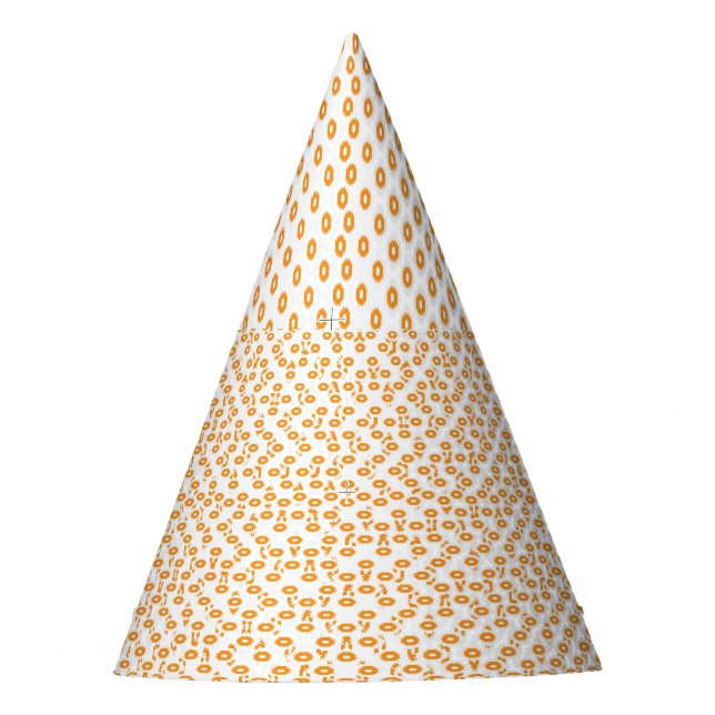 Colourful rolls of wrapping paper in different pat party hat (Front)