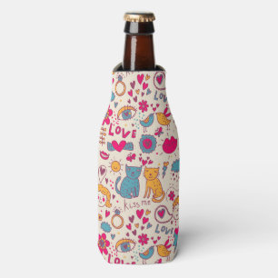 Colourful romantic pattern bottle cooler