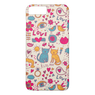 Colourful romantic pattern Case-Mate iPhone case