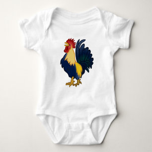 Colourful Rooster Baby Bodysuit