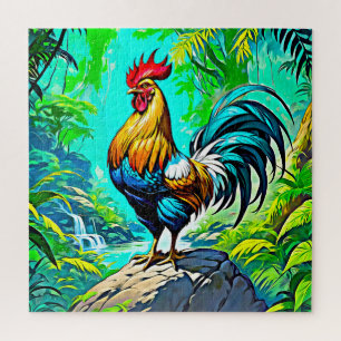 Colourful Rooster Jigsaw Puzzle
