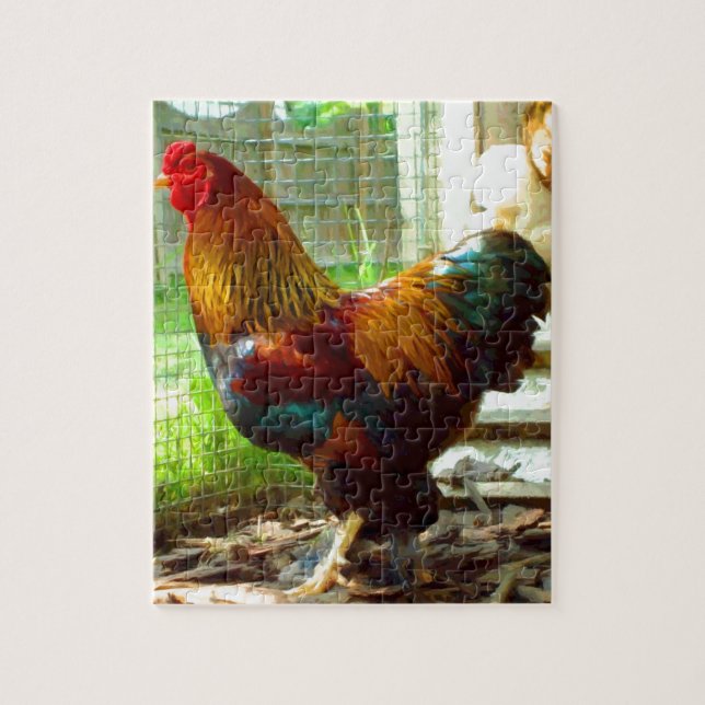 Colourful Rooster Jigsaw Puzzle (Vertical)