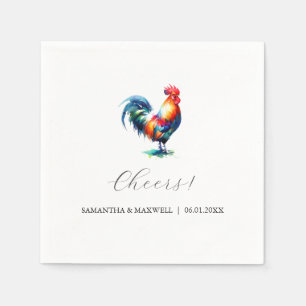 Colourful Rooster Napkin