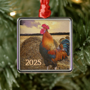 Colourful Rooster Ornament
