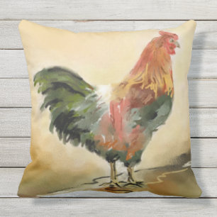 Colourful Rooster Outdoor Cushion