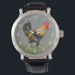 Colourful Rooster Painting Watch<br><div class="desc">A digital painting of a colourful rooster strutting his stuff.</div>
