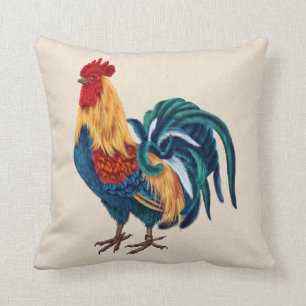 Colourful Rooster Pillow