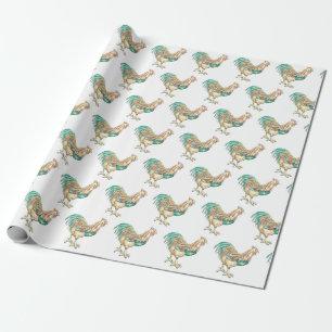 Colourful Rooster Wrapping Paper